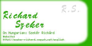 richard szeker business card