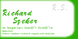 richard szeker business card